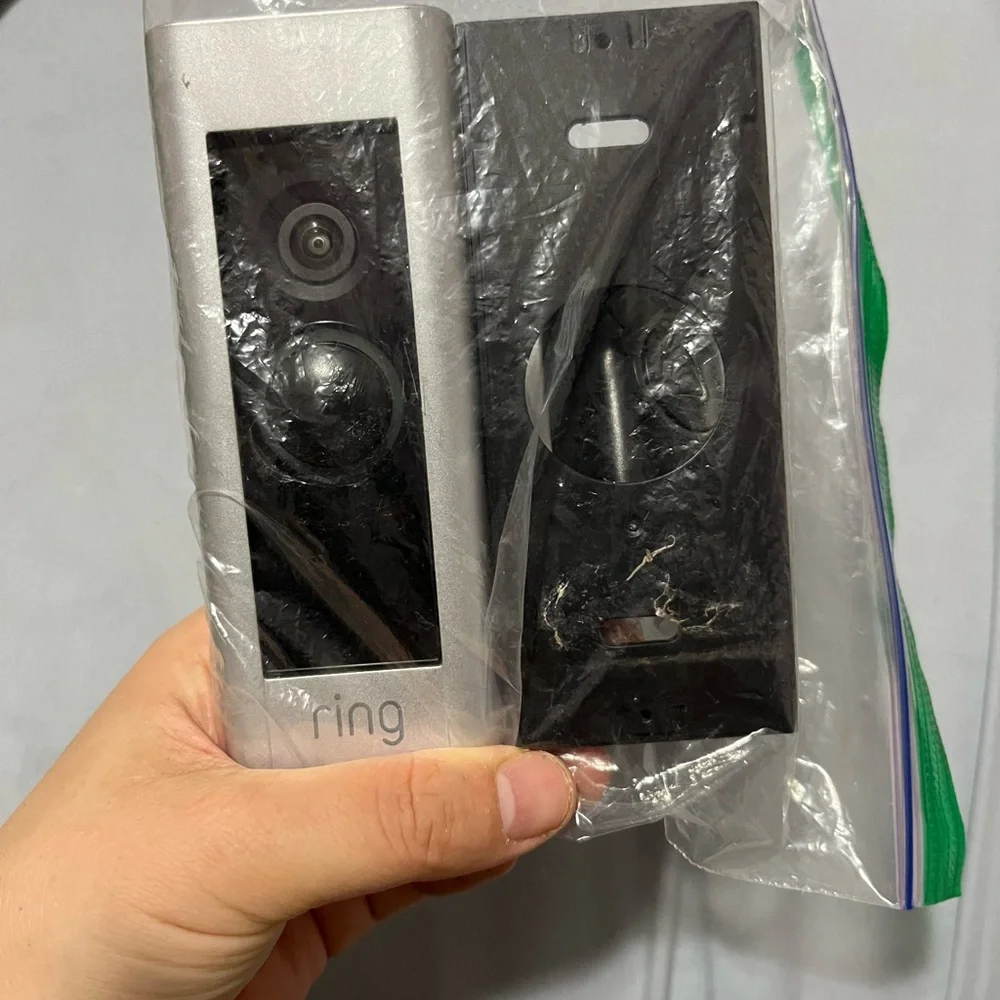 Ring Doorbell with Silver and Black Finish